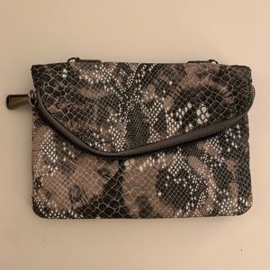 Hobo Daria Snake Print Crossbody Convertible Clutch
